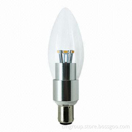 high power LED candle light with 4W,B15 base,2,300/2,500/2,700/3,000/4,200/6,000K,CE-/RoHS-certified